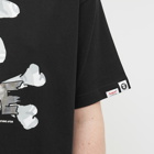 Men's AAPE WHZ Camo Bones T-Shirt in Black