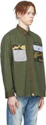 BAPE Khaki Military Crazy Pattern Shirt