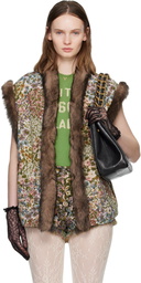 Valentino Multicolor Gobelin Après L'Hiver Fiorellini Vest