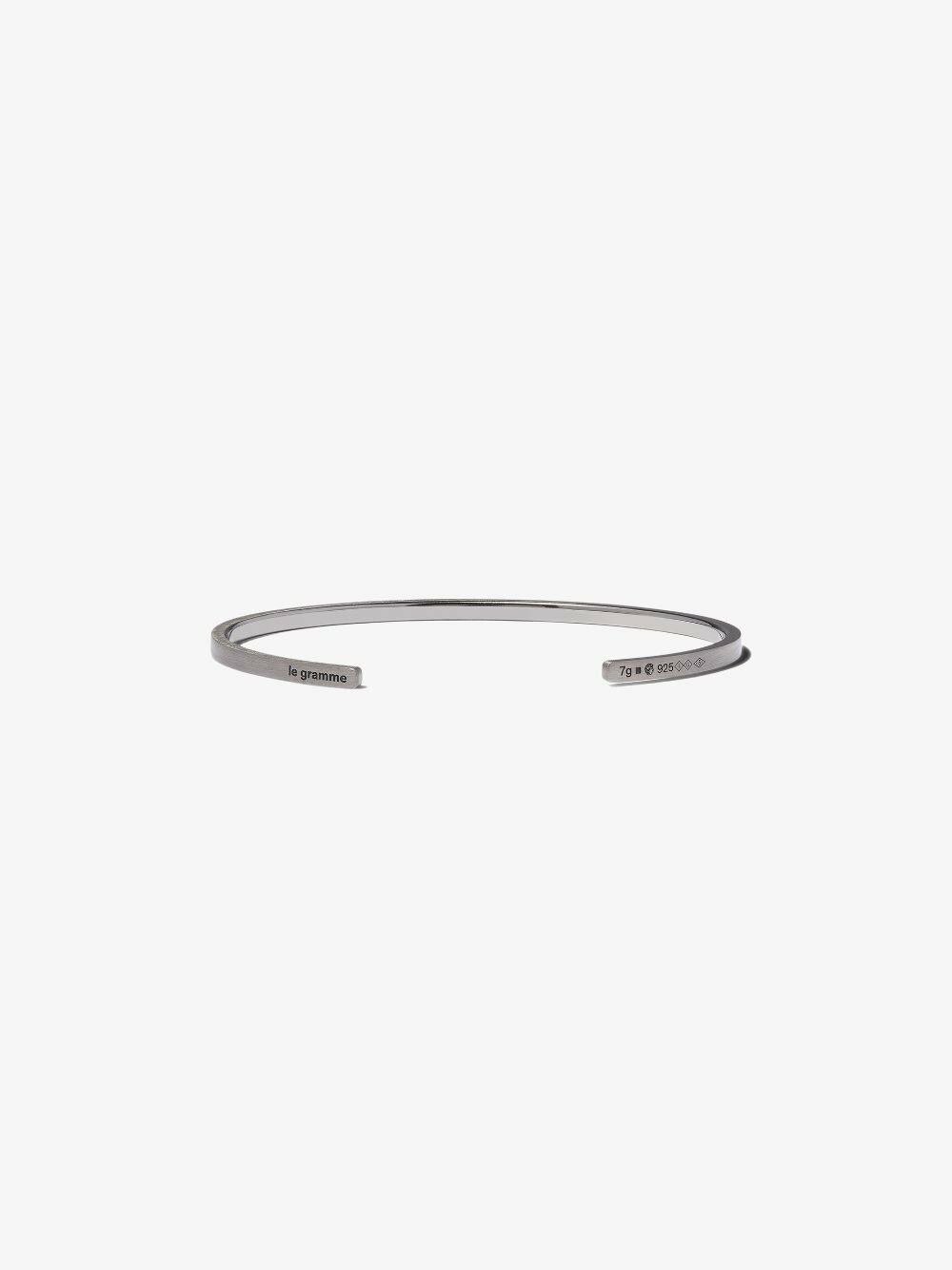 Le Gramme Black Sterling Silver Le 7g Ribbon Bracelet
