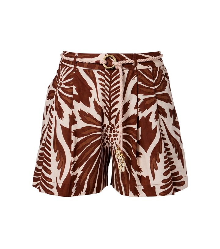Photo: Poupette St Barth Chantal printed belted cotton shorts