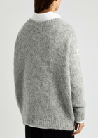 Bernadette Orchidea Embellished Alpaca-blend Jumper Grey Light