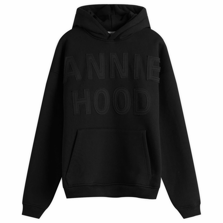 Photo: ANNIE HOOD Men's Applique Hoodie in Black