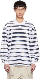Uniform Bridge White Striped Polo