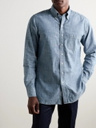Kingsman - Button-Down Collar Cotton-Chambray Shirt - Blue