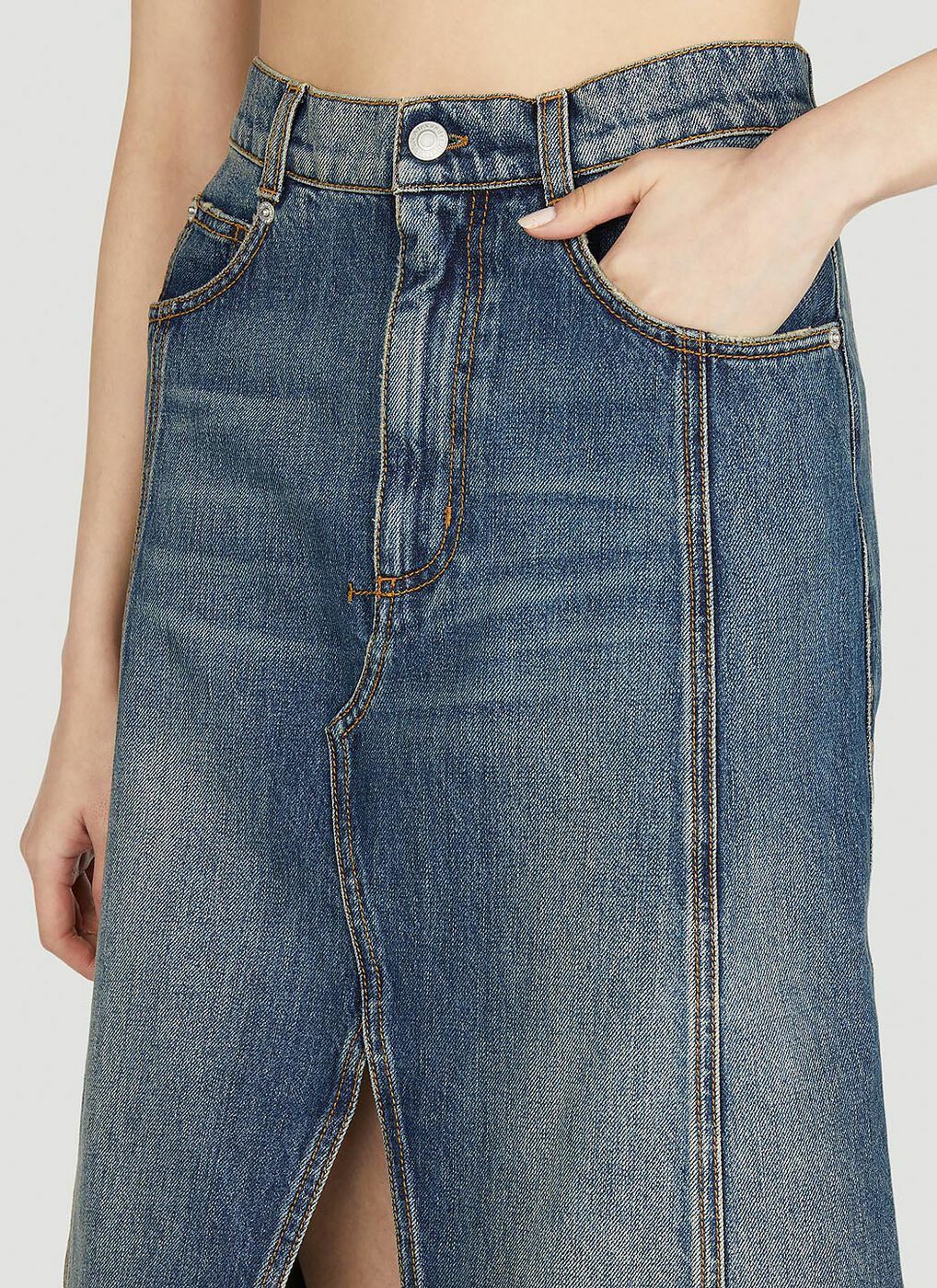 Alexander McQueen - Denim Skirt in Blue Alexander McQueen