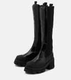 Ganni Knee-high leather Chelsea boots
