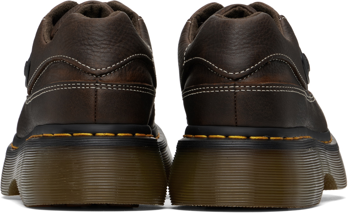 Dr.Martens Buzz 5アイシューズ 厚底 グリズリーレザー ブラウン Buzz 5-eye Grizzly leather shoes in Dark Brown | Dr. Martens