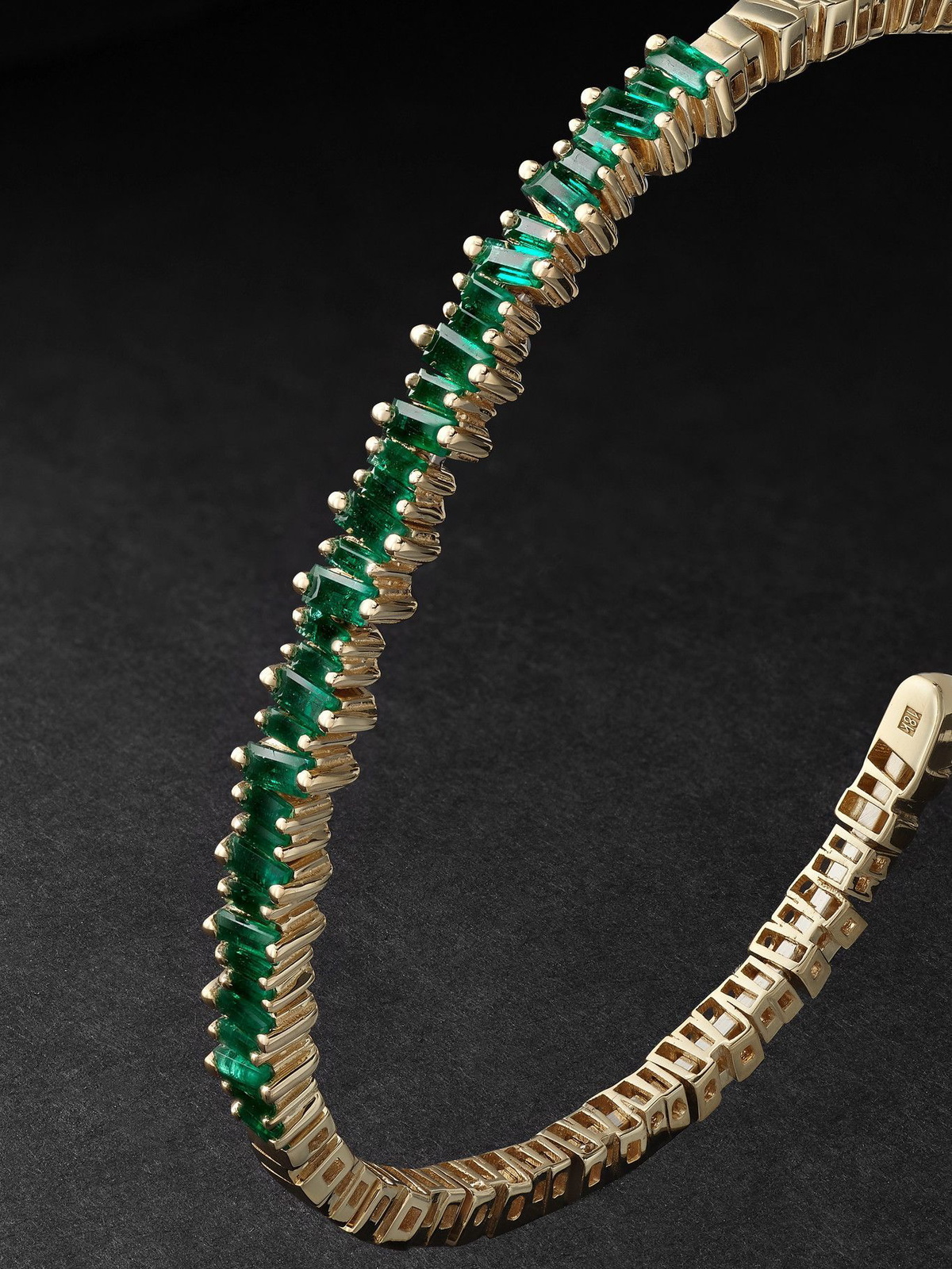 Suzanne Kalan - Gold Emerald Cuff - Green