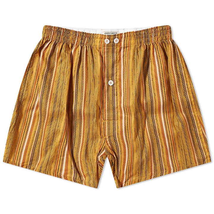 Photo: Anonymous Ism Men's African Stripes Boxer Short in Yellow