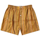 Anonymous Ism Men's African Stripes Boxer Short in Yellow