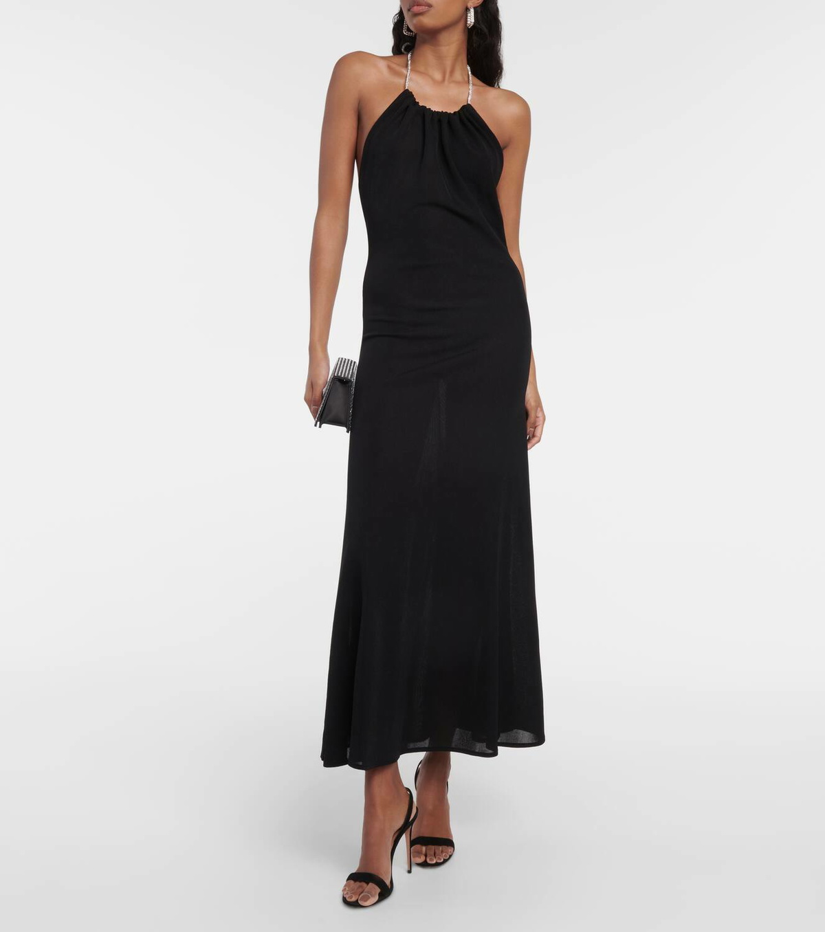 Alexandre Vauthier Halterneck jersey midi dress