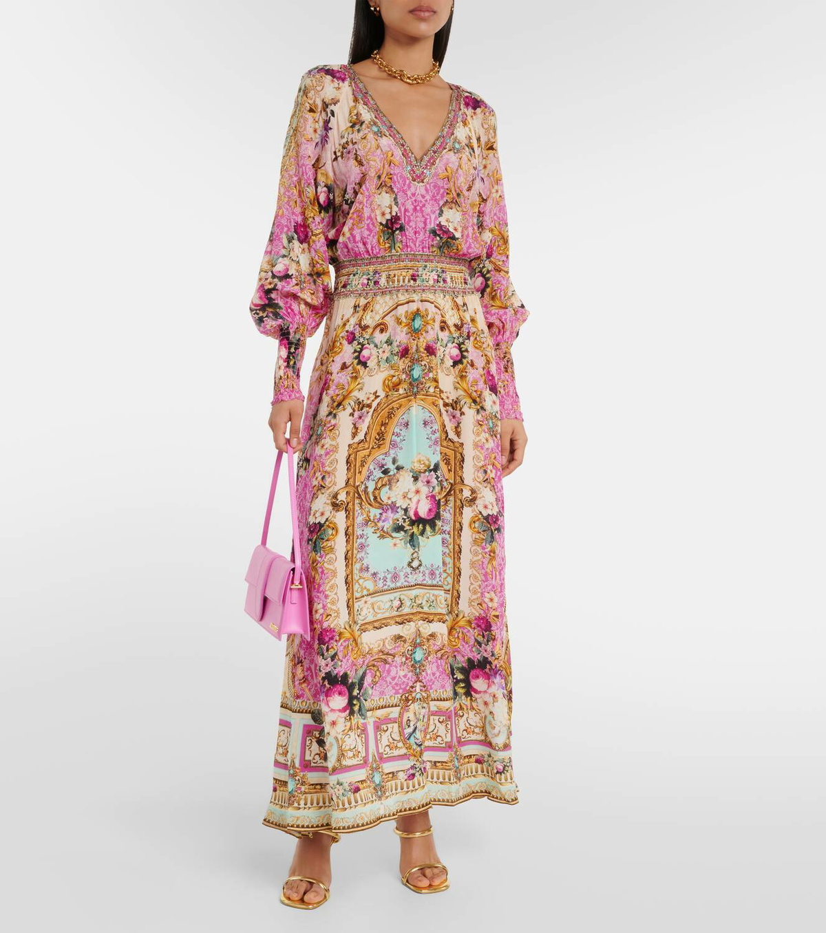 Camilla Floral printed silk maxi dress Camilla