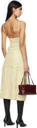 Jil Sander Yellow Square Neck Midi Dress
