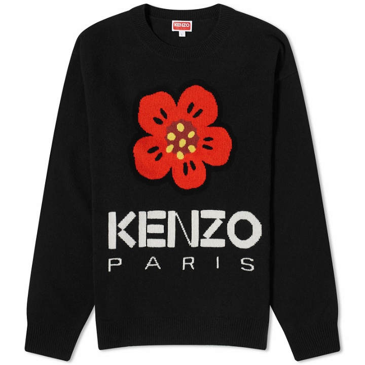 Photo: Kenzo Paris Men's Kenzo Boke Flower Crew Knit in Black