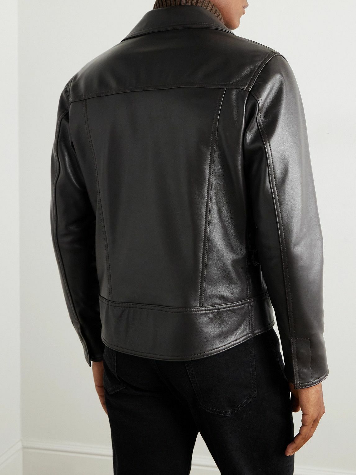 Stòffa - Plongé Leather Jacket - Brown