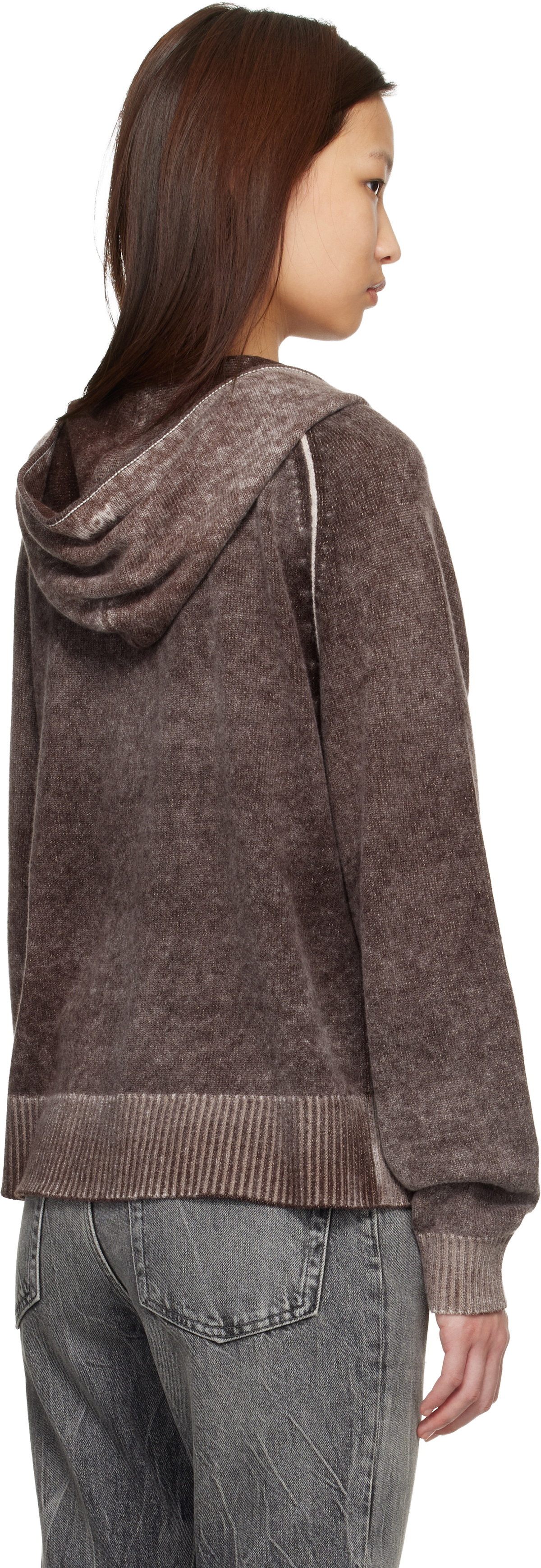 Acne Studios Burgundy Zipper Hoodie