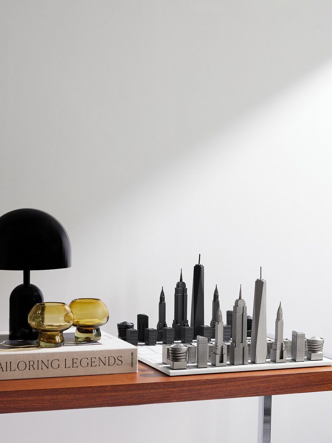 Photo: Skyline Chess - New York Edition Stainless Steel and Marble Chess Set