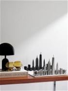 Skyline Chess - New York Edition Stainless Steel and Marble Chess Set
