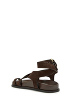 A.emery Jalen Cross-over Suede Sandals Brown