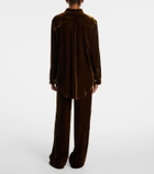 Asceno London velvet pajama shirt