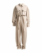 The Andamane Womens Jumpsuit in Beige