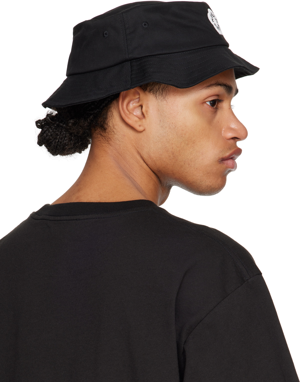 Kenzo Black Kenzo Paris Logo Patch Bucket Hat
