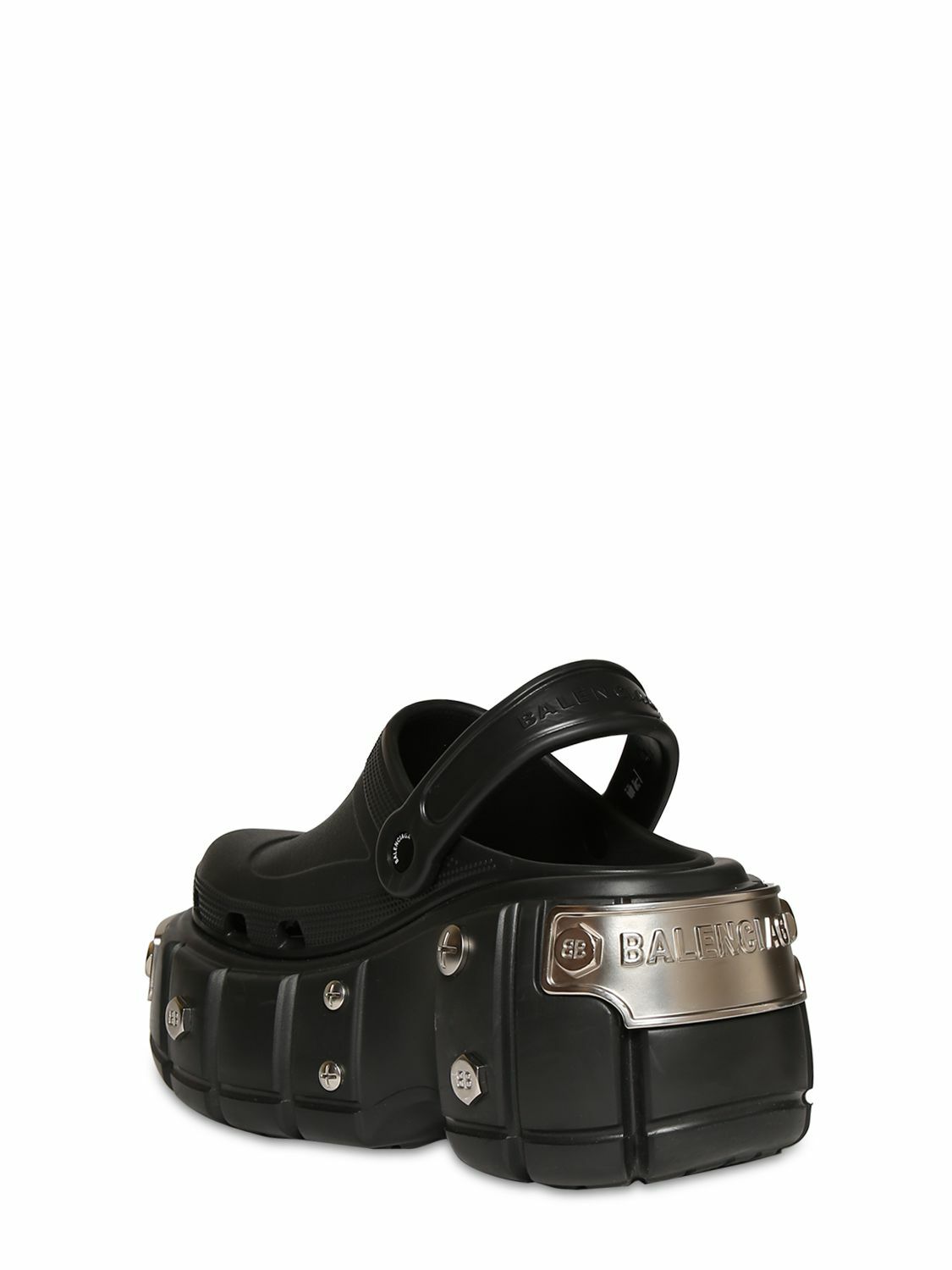 靴 balenciaga hardcrocs 43 WMNS) Balenciaga Hardcrocs Slide x Crocs 'Nero Silver' 687398W1S8N1081