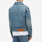 Loewe Men's Anagram Denim Jacket in Mid Blue Denim