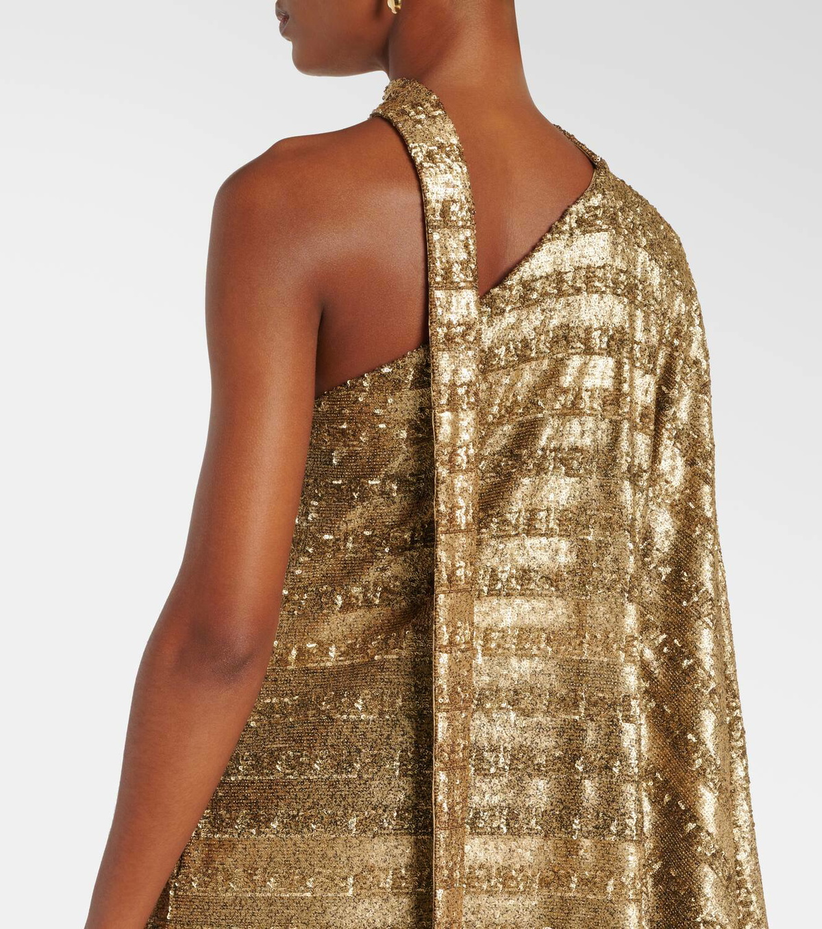 Taller Marmo Gilded Ubud scarf-detail sequined gown