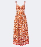 Dolce&Gabbana Majolica cotton poplin maxi dress