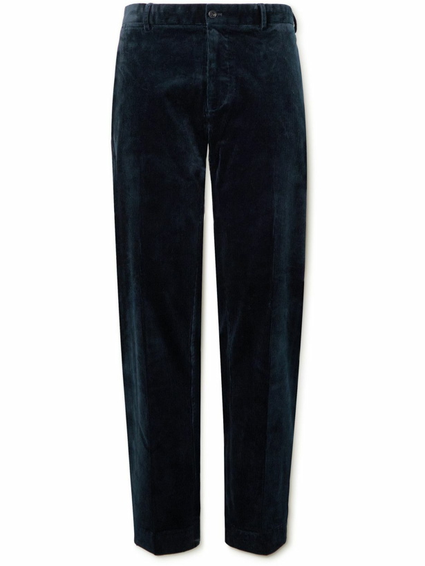 Photo: Polo Ralph Lauren - Straight-Leg Cotton-Blend Corduroy Suit Trousers - Blue