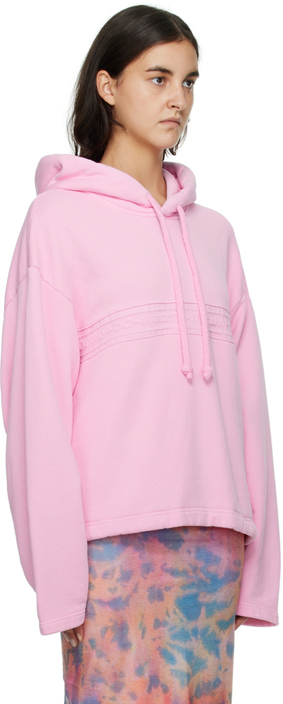 Acne Studios Pink Relaxed Fit Hoodie Acne Studios