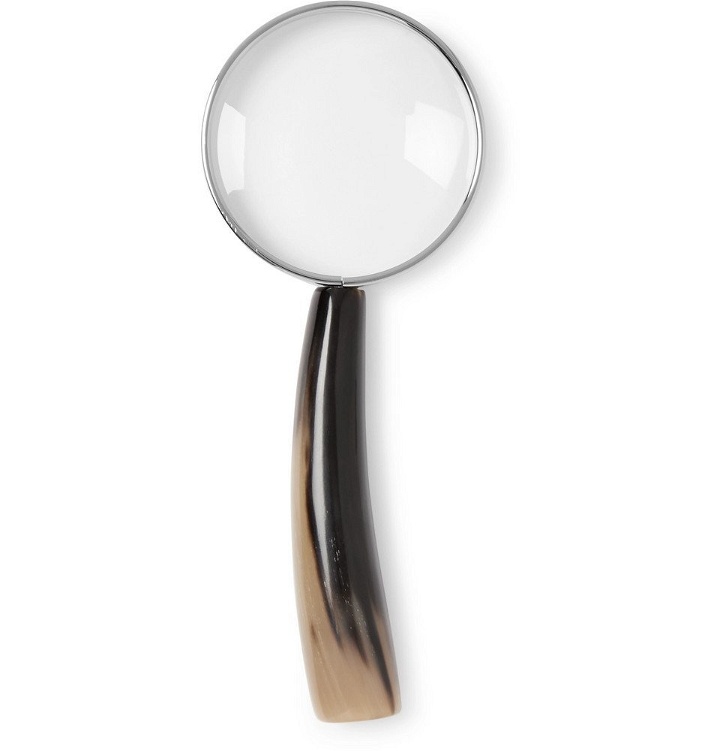 Photo: Brunello Cucinelli - Horn and Silver-Tone Magnifying Glass - Brown
