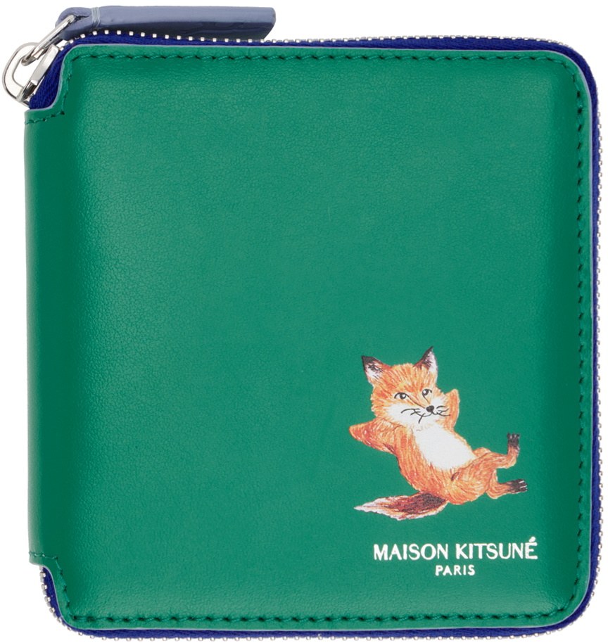 Maison Kitsuné Green Chillax Fox Wallet Maison Kitsune