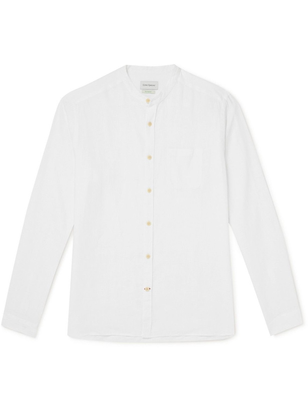 Photo: Oliver Spencer - Grandad-Collar Linen Shirt - White