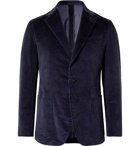 Caruso - Slim-Fit Unstructured Cotton-Blend Corduroy Suit Jacket - Blue