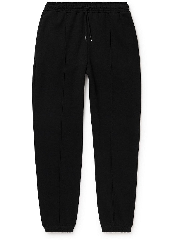 Photo: Ninety Percent - Tapered Organic Cotton-Jersey Drawstring Sweatpants - Black