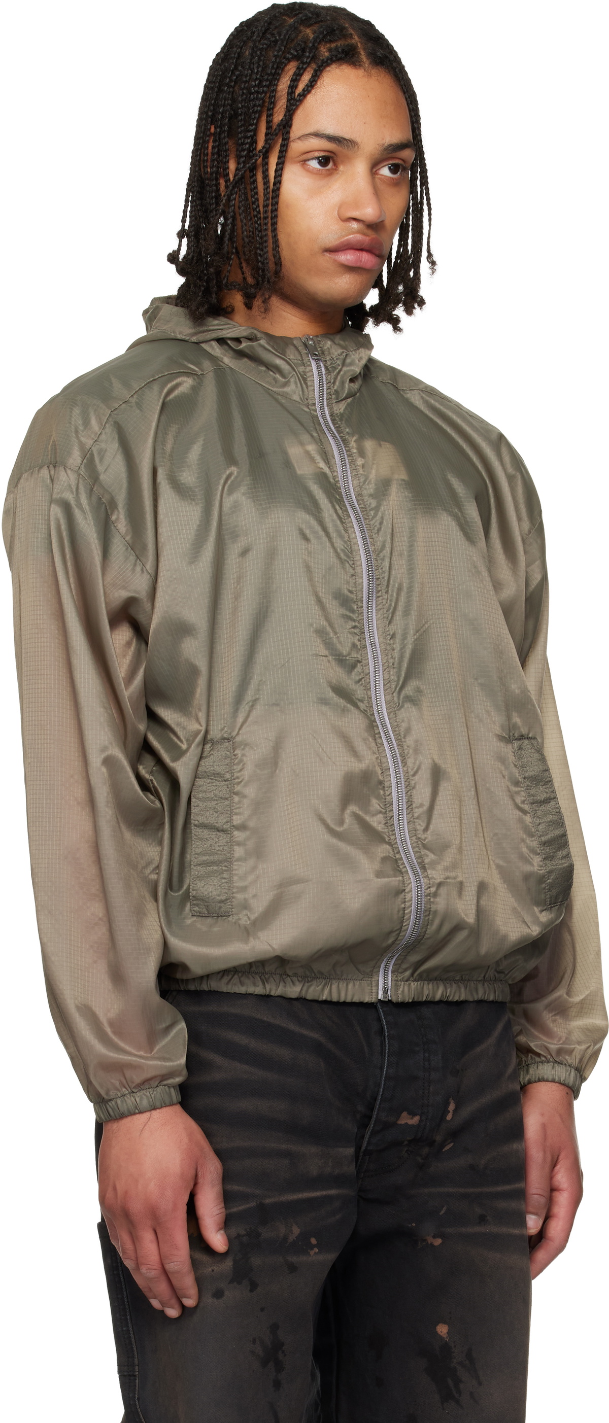 ALEXANDER DIGENOVA Khaki Taped Seam Rain Jacket
