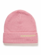 Acne Studios - Kinau Logo-Embroidered Distressed Wool-Blend Beanie