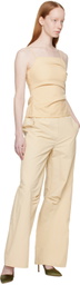 WYNN HAMLYN Beige Elasticized Trousers