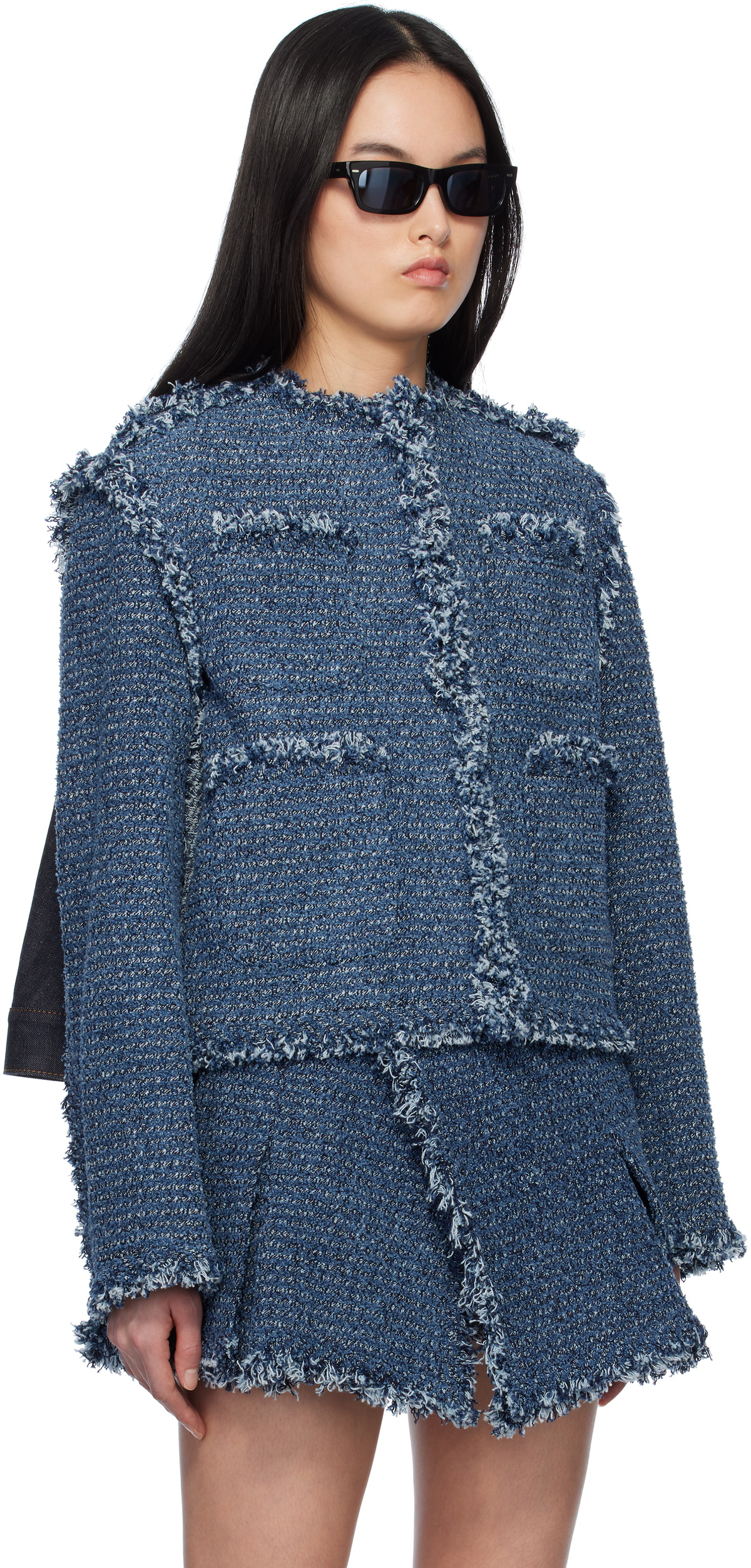 sacai Blue Punching Denim Jacket Sacai