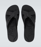 Christian Louboutin Loubi Cross rubber slides