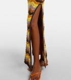Bananhot Charli chevron crochet cotton-blend maxi dress