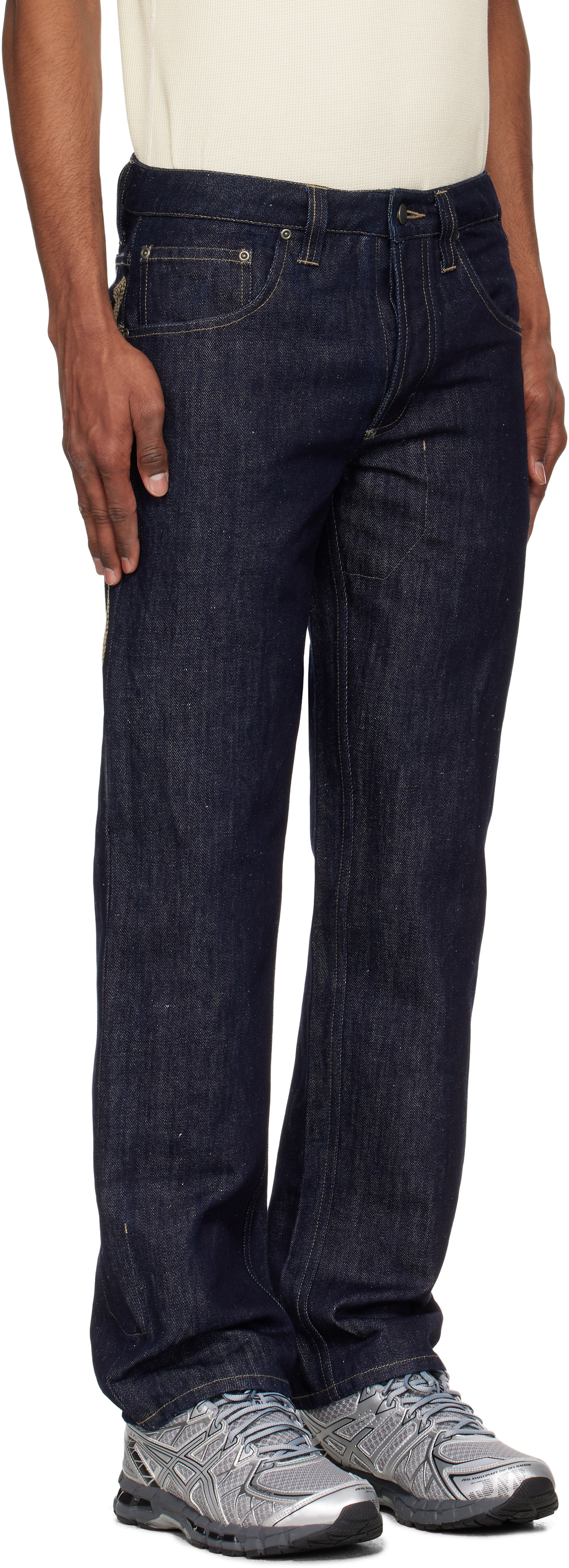 Maharishi Navy 6060 Dragon Hemp Denim Jeans