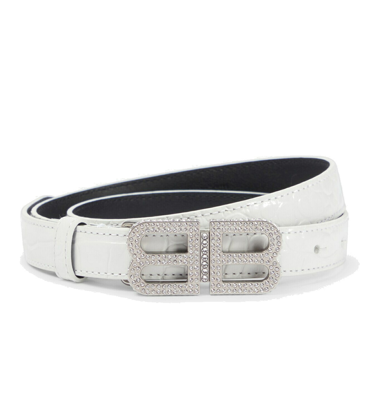 Balenciaga - BB Hourglass thin leather belt Balenciaga