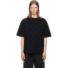 Casablanca Black Applique Monogram Oversized Short Sleeve T‑shirt