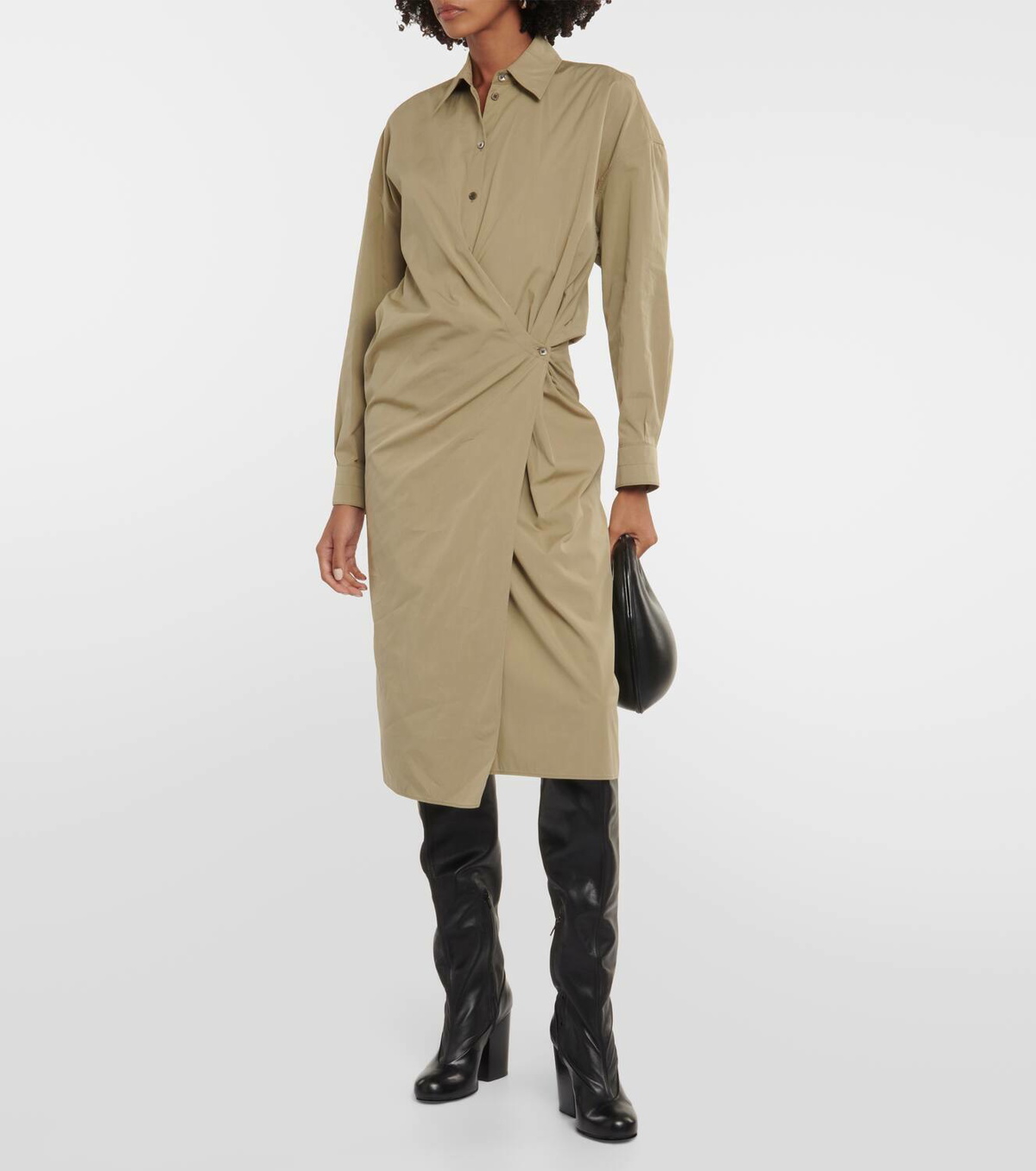 strapless open back dress Pleated Shirt Dress — Ivory – La Garçonne