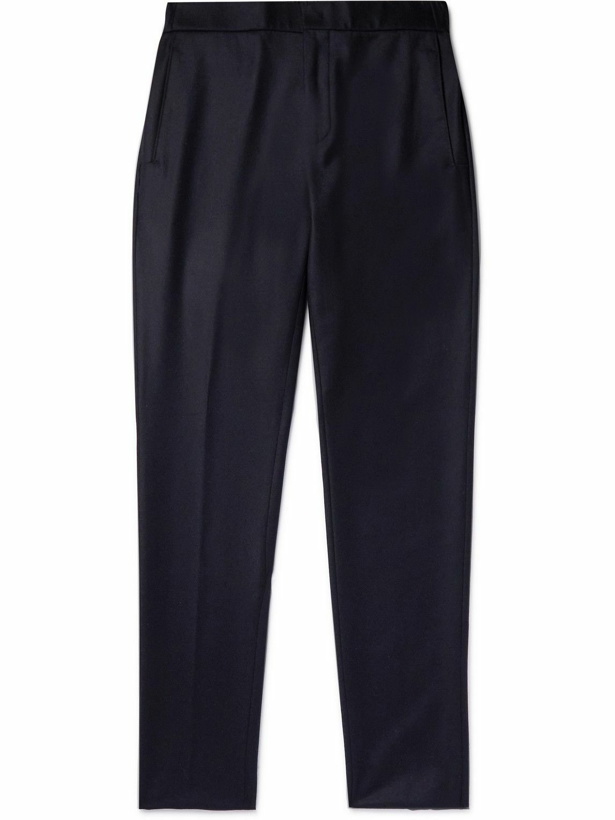 Photo: Loro Piana - Slim-Fit Virgin Wool and Cashmere-Blend Trousers - Blue