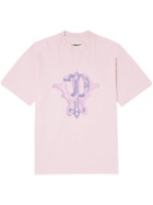 POLITE WORLDWIDE® - Logo-Print Washed Cotton-Jersey T-Shirt - Pink